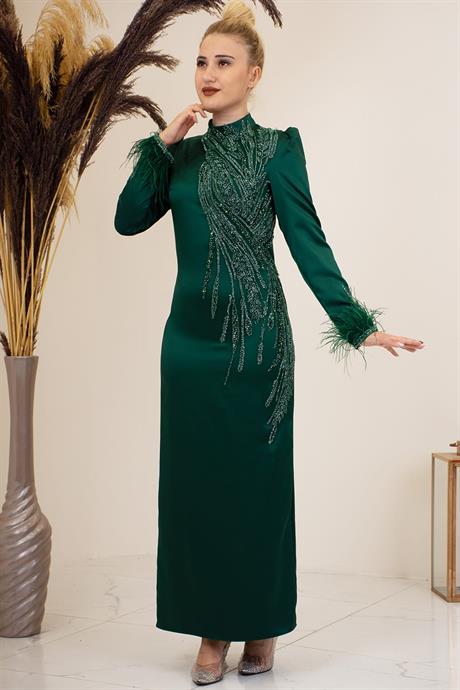 Nara Tesettür Abiye Zümrüt