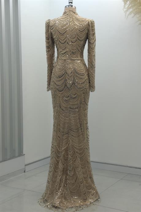 Narcissa Tesettür Abiye Gold
