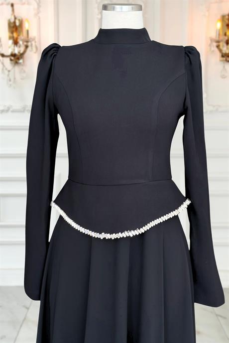 Naz Tesettür Abiye Siyah