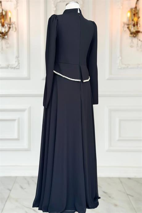 Naz Tesettür Abiye Siyah