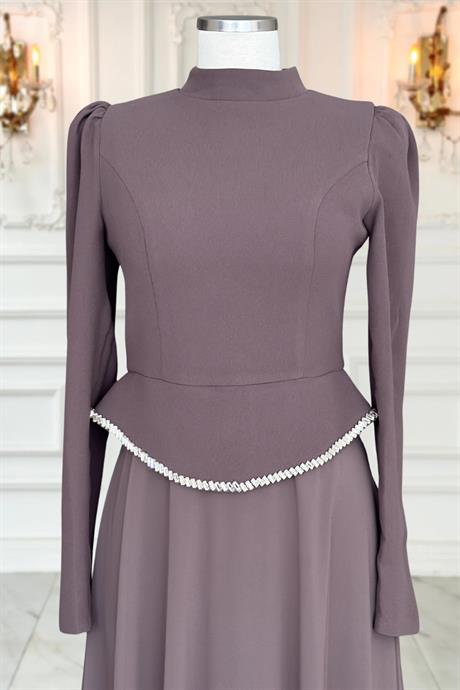 Naz Tesettür Abiye Vizon