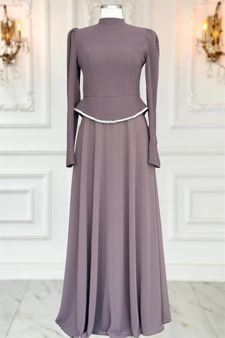 Naz Tesettür Abiye Vizon