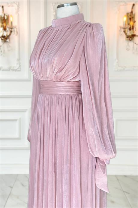 Nida Tesettür Abiye Gülkurusu