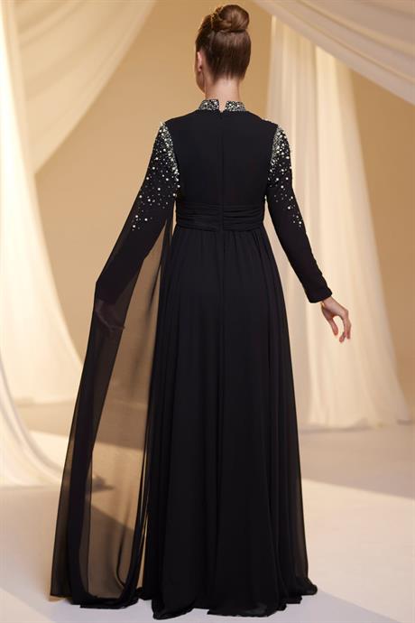 Nihal Tesettür Abiye Siyah