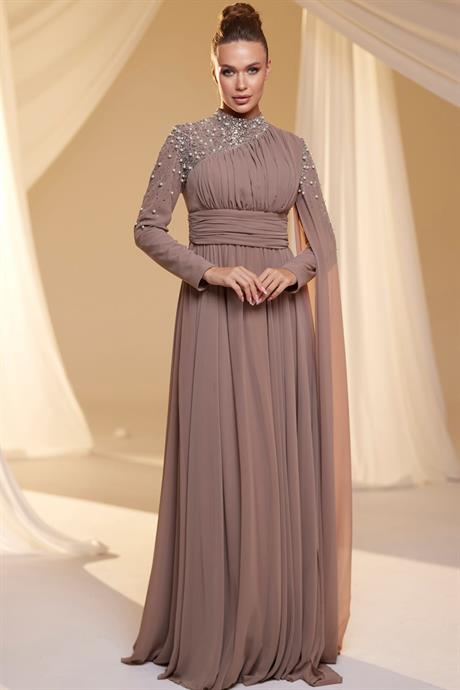 Nihal Tesettür Abiye Vizon