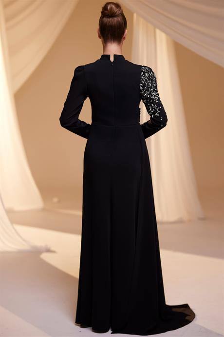 Nil Tesettür Abiye Siyah