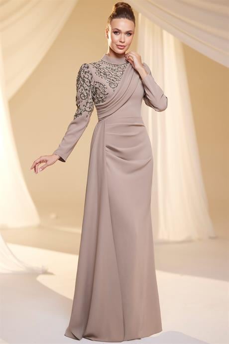 Nil Tesettür Abiye Vizon