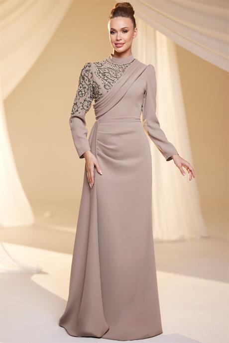 Nil Tesettür Abiye Vizon