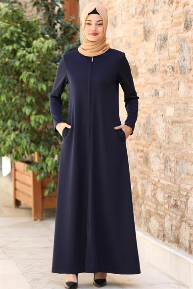 Nisa Tesettür Ferace Lacivert
