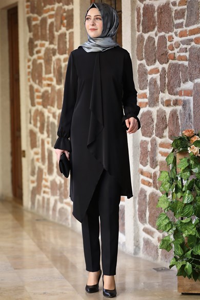 Nisa Tesettür Takım Siyah