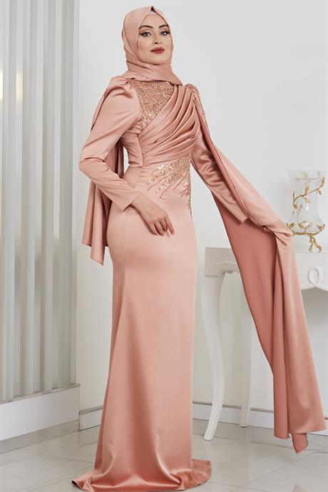 Noura Tesettür Abiye Rose