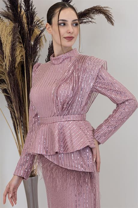 Pamira Tesettür Abiye Pudra