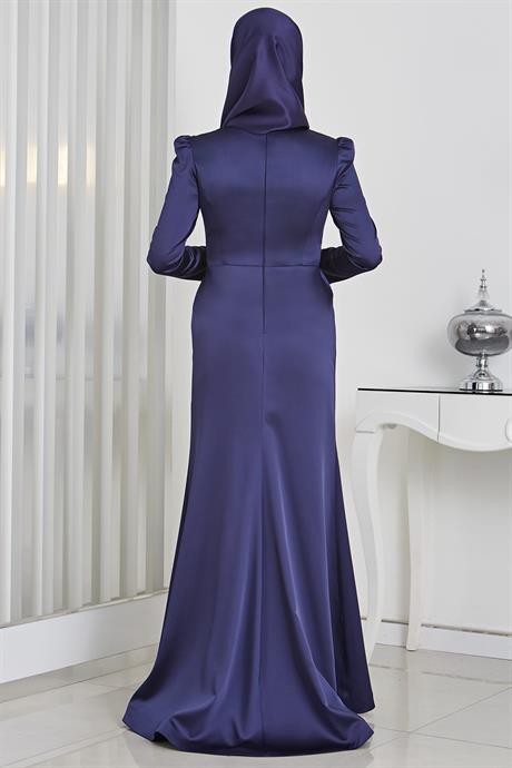 Papyon Tesettür Abiye Lacivert