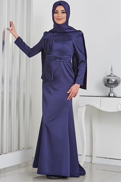 Papyon Tesettür Abiye Lacivert