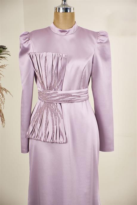 Papyon Tesettür Abiye Lila