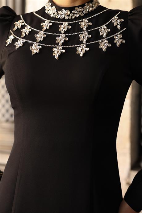 Peri Tesettür Abiye Siyah