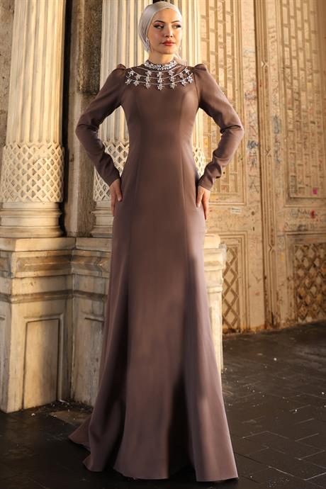 Peri Tesettür Abiye Vizon