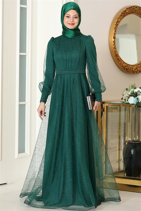Peri Tesettür Abiye Zümrüt