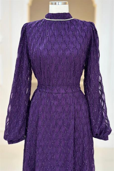 Ravza Tesettür Abiye Mürdüm