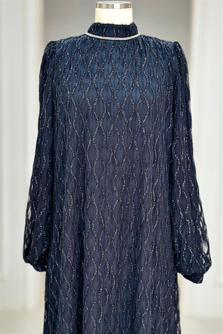 Ravza Tesettür Abiye Siyah