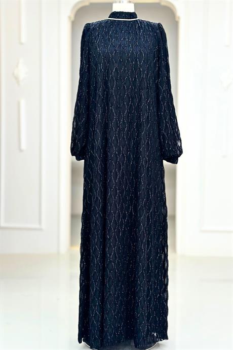 Ravza Tesettür Abiye Siyah