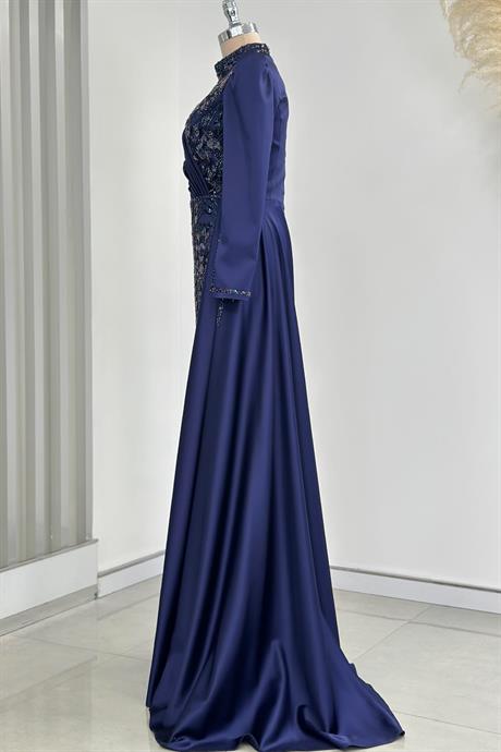 Regina Tesettür Abiye Lacivert