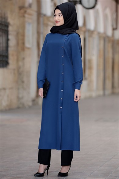 Rümeysa Tesettür Takım İndigo