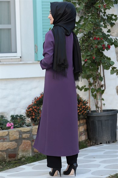 Rümeysa Tesettür Takım Mor