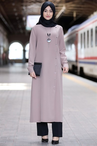 Rümeysa Tesettür Takım Vizon