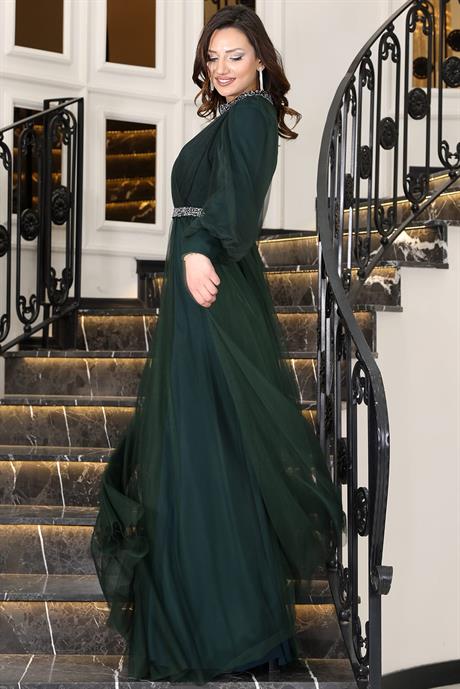 Sena Tesettür Abiye Zümrüt