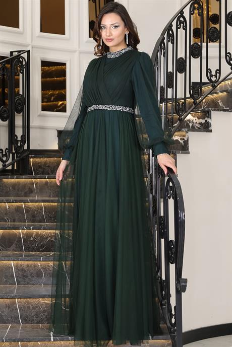 Sena Tesettür Abiye Zümrüt