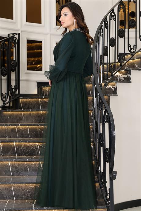 Sena Tesettür Abiye Zümrüt