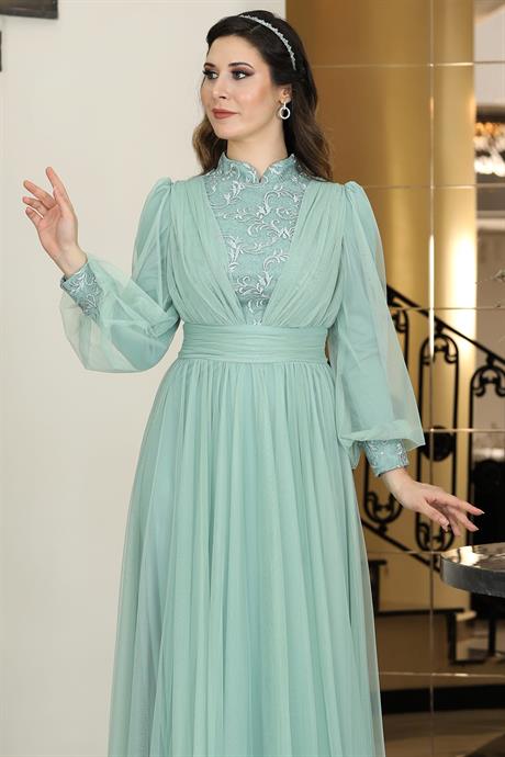 Seyran Tesettür Abiye Mint