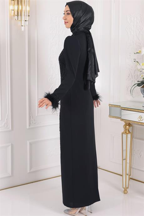 Sezen Tesettür Abiye Siyah
