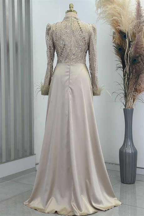 Sherry Tesettür Abiye Gold