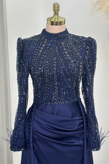 Sherry Tesettür Abiye Lacivert