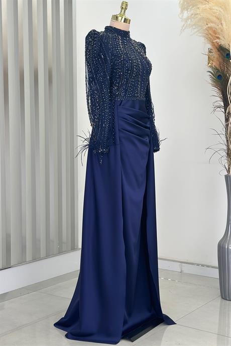 Sherry Tesettür Abiye Lacivert