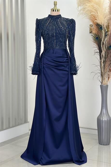 Sherry Tesettür Abiye Lacivert