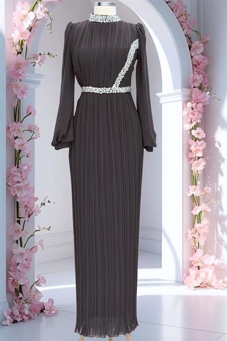 Sima Tesettür Abiye Antrasit