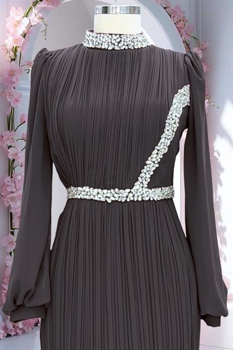 Sima Tesettür Abiye Antrasit