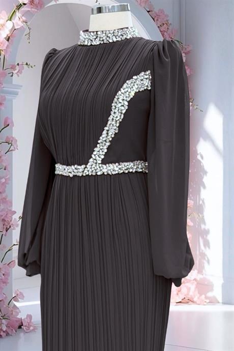 Sima Tesettür Abiye Antrasit