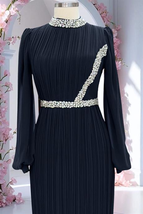 Sima Tesettür Abiye Siyah