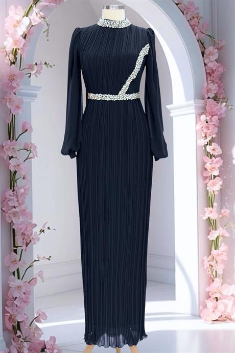 Sima Tesettür Abiye Siyah