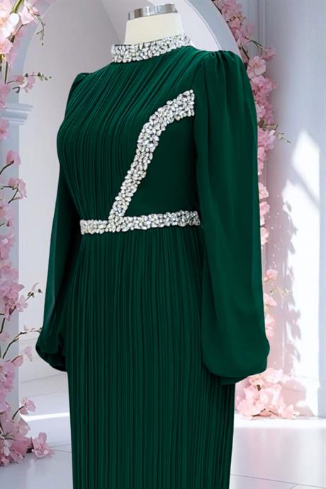 Sima Tesettür Abiye Zümrüt