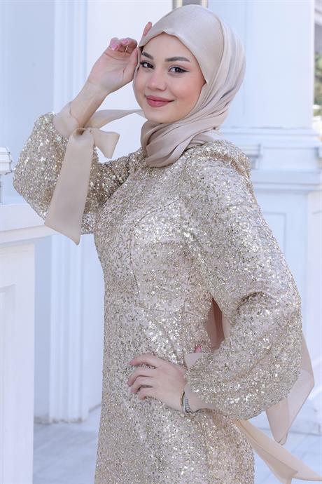 Şimal Tesettür Abiye Gold