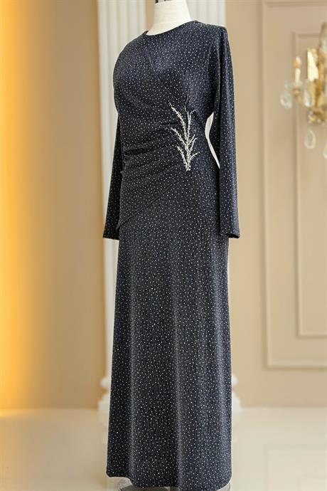 Simge Tesettür Abiye Antrasit