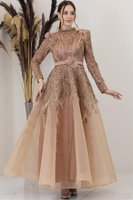 Simge Tesettür Abiye Bakır