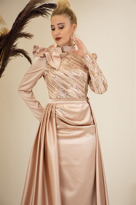 Süeda Tesettür Abiye Gold