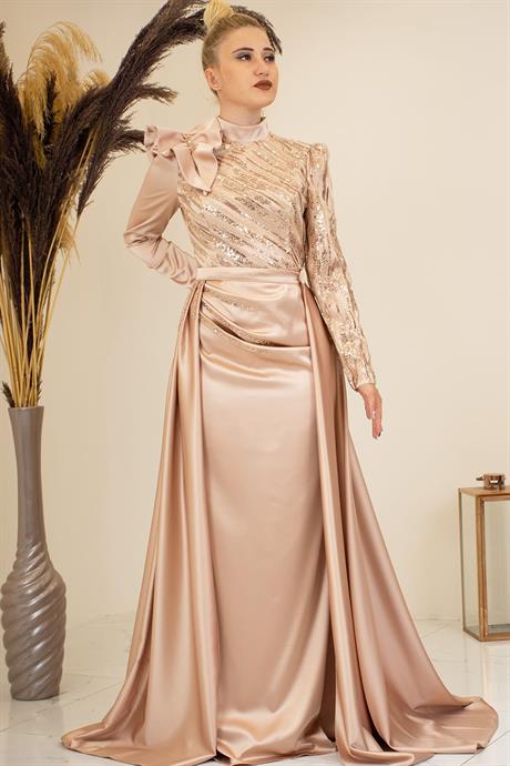 Süeda Tesettür Abiye Gold