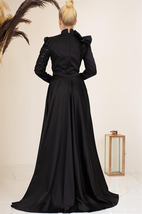 Süeda Tesettür Abiye Siyah